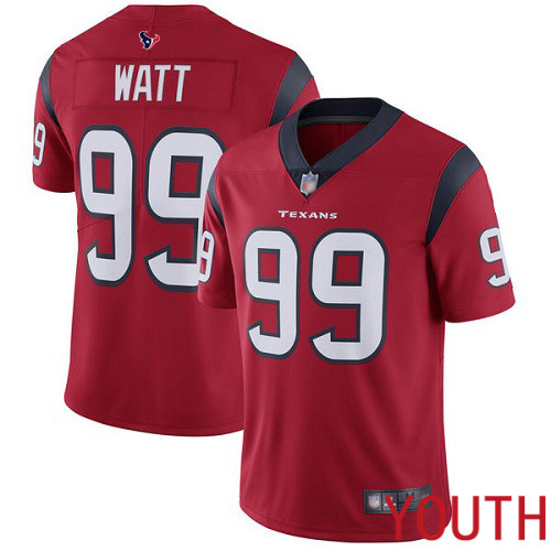 Houston Texans Limited Red Youth J J  Watt Alternate Jersey NFL Football #99 Vapor Untouchable->youth nfl jersey->Youth Jersey
